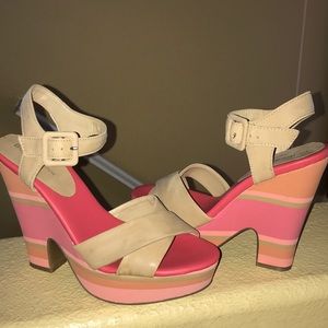 BCBG platform sandals